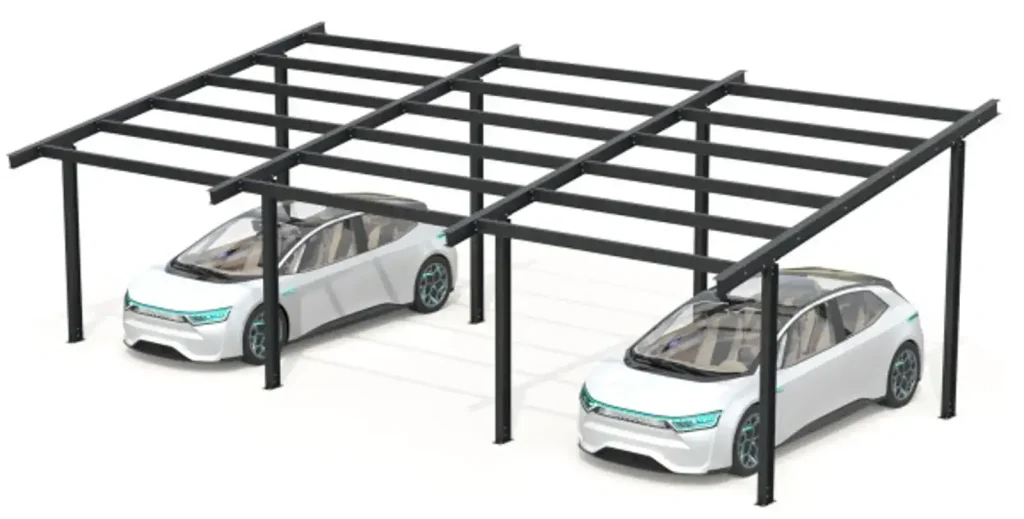 PV-Carport Modell 05 – Robuste Konstruktion für 3 Stellplätze