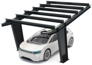 PV-Carport Modell 01 – Modernes Einzelcarport für 1 Stellplatz