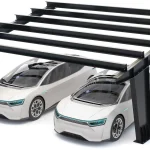 PV-Carport Modell 01 – Modernes Doppelcarport für 2 Stellplätze – Bild 1