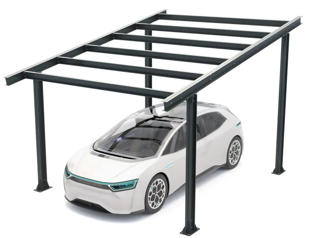PV-Carport Modell 05 – Robuste Konstruktion für 1 Stellplatz