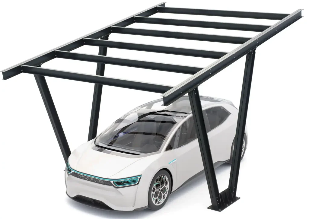 PV-Carport Modell 06 – Carport-Konstruktion für 1 Stellplatz